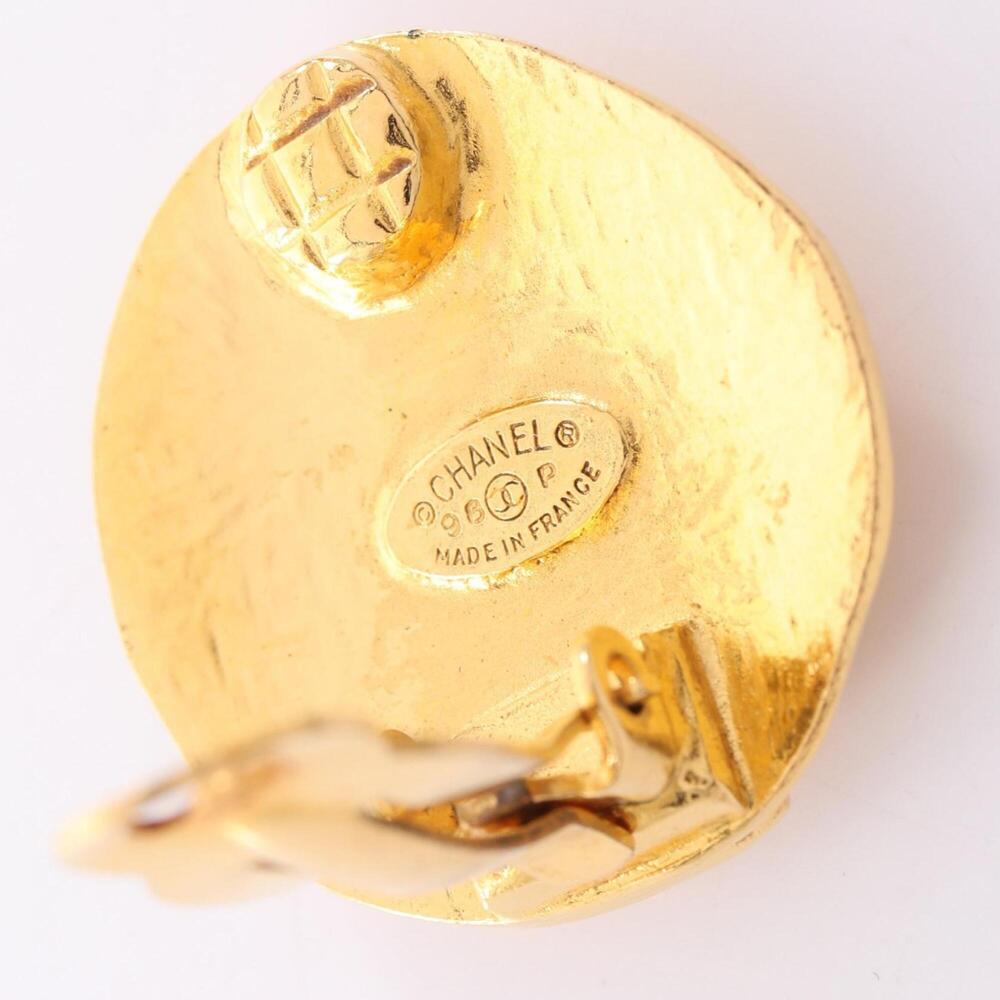 CHANEL Gold Logo Earrings - Picture 3 of 5